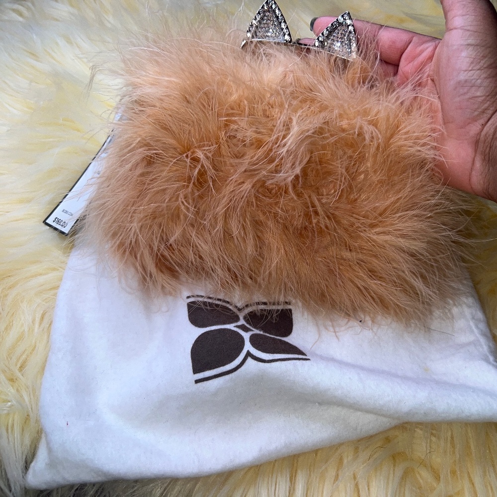 BCBG FUR CLUTCH